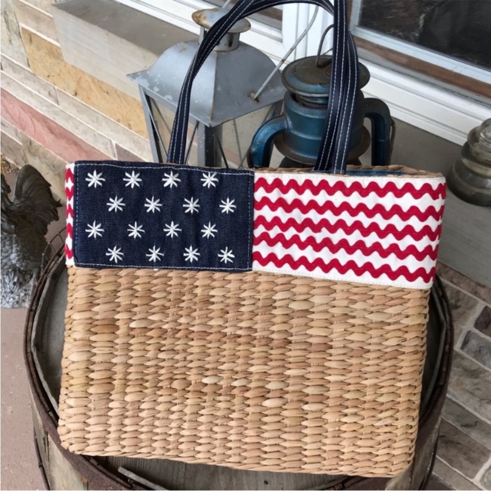 Patriotic Woven Tote Bag